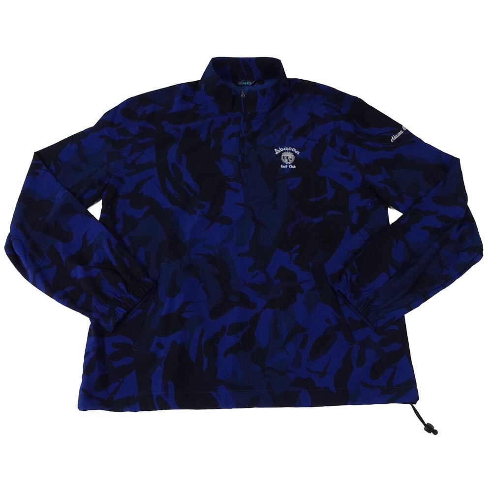 Abacoa Golf Club Scales Blue Camo Performance 1/4 Zip Pullover Men's Large - Picture 2 of 8